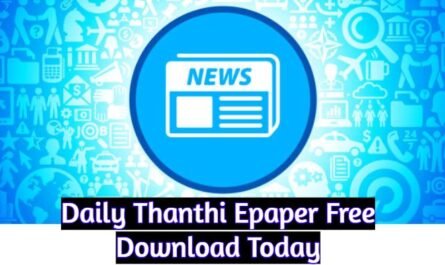 Daily Thanthi Epaper Free Download Today