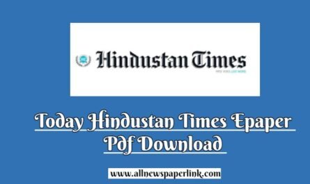 Today Hindustan Times Epaper Pdf Download Free